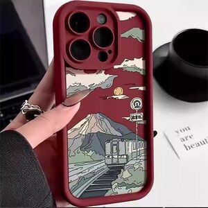 Scenic Train iPhone Case in Red